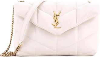 Saint Laurent Loulou Puffer Quilted Canvas Mini shoulder bag - Toni neutri