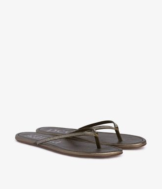 Pedro Garcia Green satin crystal flip-flop | Panabel | Spring Summer 26 | PEDRO GARCIA