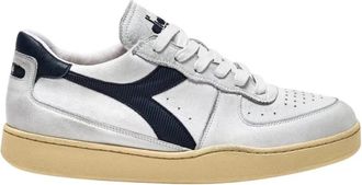 Diadora Licht Gebruikte Basketball Sneakers - Heren - Sneakers - Wit - 40 1/2 EU - Leer - Schoenen