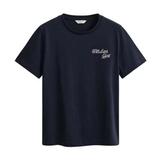 GANT T-shirt Graphic - Dames - T-shirts - Blauw - XL - Katoen - Tops