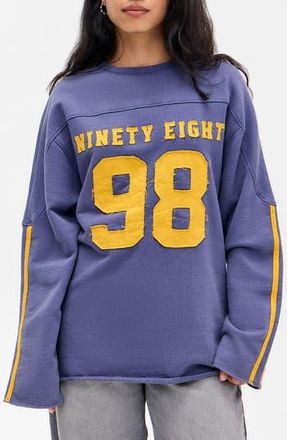 BDG Number Appliqu&eacute; Cotton Sweatshirt in Blue at Nordstrom Rack, Size X-Small