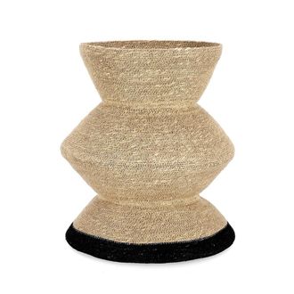 BIZZOTTO Lanh Natural Black Decorative Plant Stand H43