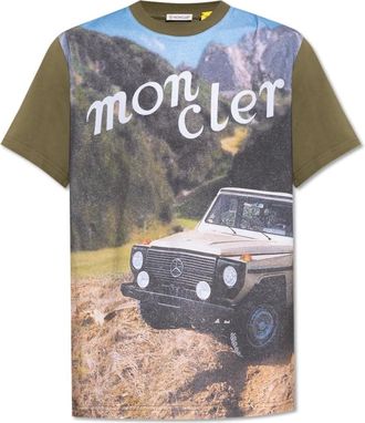 Moncler Tops, Heren, Groen, S, Katoen, T-Shirt