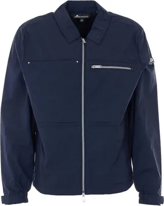 Moose Knuckles Blue Jacket With Frontal Zip Closure