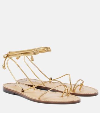 Amanu Studio Karima metallic leather sandals