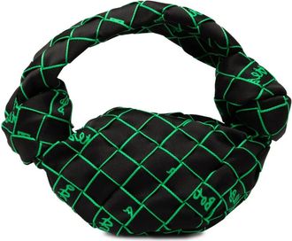 Bottega Veneta Borsa a mano Intrecciato Double Knot mini in tessuto sintetico 2012-2025 - Nero