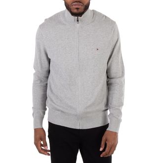 Tommy Hilfiger Cotton Cashmere Zip-Thru Cardigan, Size Large
