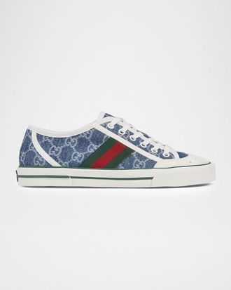 Gucci Tennis 1977 GG Denim Low-Top Sneakers
