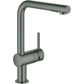 GROHE Grifo De Fregadero Eh Minta 30274 Ca&ntilde;o En L Rociador Extra&iacute;ble Hard Graphite Cep., 30274al0