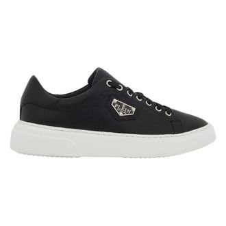 Philipp Plein Schoenen, unisex, Zwart, 36 EU, Leer, Lo-Top Sneakers Iconic Plein