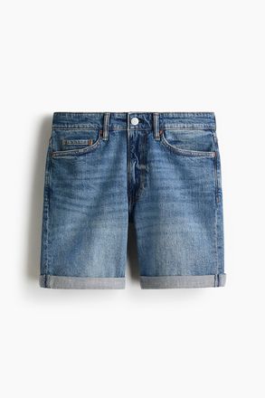H&M Schmale Denimshorts - Denimblau