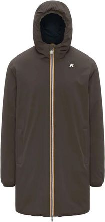 K-Way Reversible Parka - Heren - Parka Jassen - Bruin - 2XL - Leer - Jassen