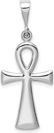 Diamond2Deal 14k White Gold Ankh Cross Pendant
