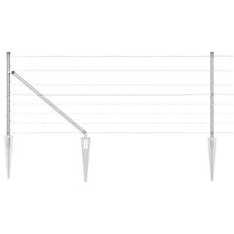 Berkfield Home Field Fence 0.8x25 m Galvanised Steel in Silver
