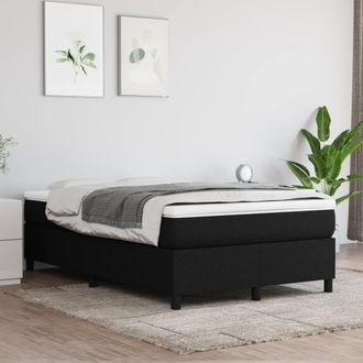 vidaXL Estructura De Cama Sin Colch&oacute;n Tela Negro 120x200 Cm Vidaxl