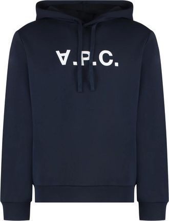 A.P.C. A.p.c., Hoodies & sweatvesten, Heren, Blauw, M, Katoen, Standard Grand VPC katoenen hoodie