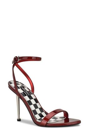 Nine West Reina Ankle Strap Sandal in Dark Red 603 at Nordstrom, Size 10.5