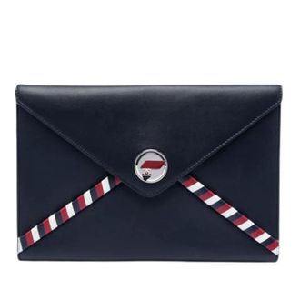 Chanel Pre-owned Clutches, female, Blue, Size: ONE SIZE Pre-owned Vintage Flap Clutch