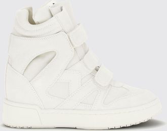 Isabel Marant Sneakers alte con zeppa in pelle scamosciata e velcro