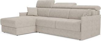 Divani.Store Sof&aacute; esquinero convertible impermeable 232 cm izquierdo blanco