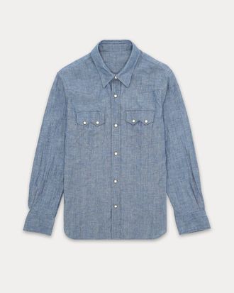 Fortela Smith Texan Chambray Shirt in Light Blue at Nordstrom, Size Xx-Large Eu