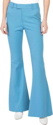 Smythe Mid-Rise Stretch Bootcut Pants In Corn Flower Blue