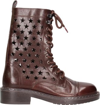 Marc Ellis Velvetia Plus Enkellaarzen - Dames - Veterlaarzen - Bruin - 37 EU - Leer - Schoenen