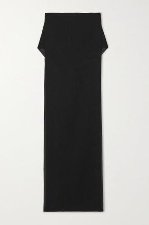 M&ocirc;not Gonna Maxi In Cr&ecirc;pe A Strati - Nero