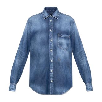 Dsquared2 Denim overhemd - Dames - Spijkeroverhemden - Blauw - XS - Denim - Overhemden