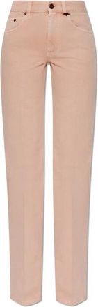 Chlo&eacute; High-rise Straight-leg Jeans - Dames - Regular Fit Jeans - Roze - W26 - Katoen - Jeans