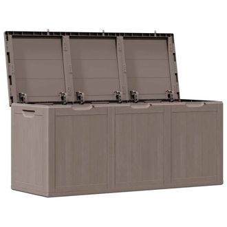 Berkfield Home Garden Storage Box 270L Brown PP Rattan