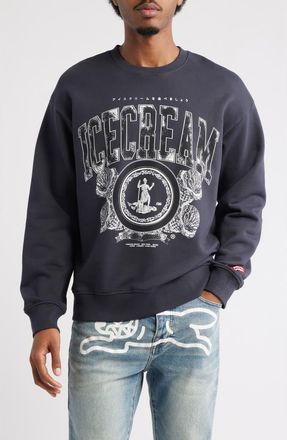 Icecream College Graphic Sweatshirt in Charcoal at Nordstrom, Size X-Large