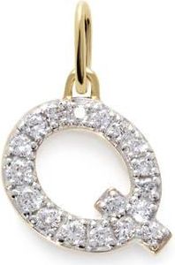 Monica Vinader Lab Grown Diamond Initial Pendant Charm in 14K Gold Q at Nordstrom