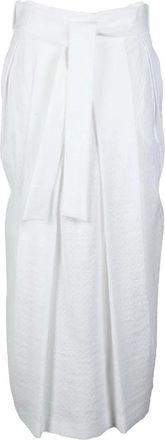 Fabiana Filippi rok - Dames - Midirokken - Wit - L - Katoen - Rokken