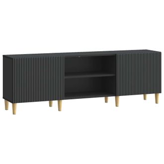 vidaXL Mueble De Tv Negro 150 X 31 X 50 Cm Madera De Ingenier&iacute;a Vidaxl