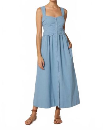Cleobella Esther Midi Dress In Dusty Blue