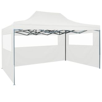Berkfield Home Professional Folding Party Tent with 3 Sidewalls 3x4 m Steel White