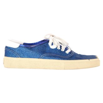 Saint Laurent Saint Laurent Lage Sneakers in Blauwe Glitters