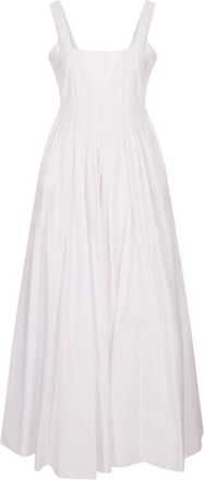 Sportmax Kleedjes, Dames, Wit, S, Katoen, Giro Maxi Jurk