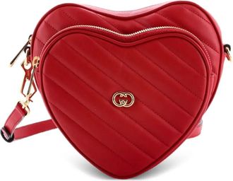 Gucci Interlocking G Heart Diagonal Quilted Leather Mini shoulder bag - Rosso