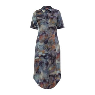 Diesel D-Ana Dress - Dames - Shirt Kleedjes - Grijs - XS - Leer - Kleedjes