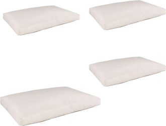 EDÈN JARDÍ Pack 4 cojines asiento palet de exterior desenfundable, color beige