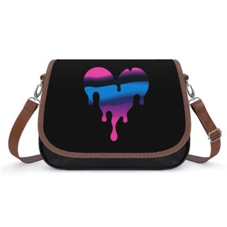 Generic Dripping Bisexual Heart Fashion Womens Crossbody Bags Novelty Handbag Shoulder Bag Purse