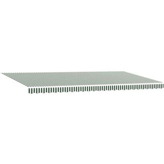 vidaXL Tela De Recambio Para Toldo Verde Y Blanco 600 X 350 Cm Lona Vidaxl