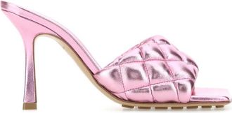 Bottega Veneta Pink Nappa Leather Padded Heels