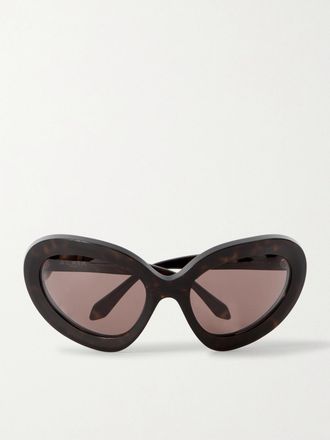 Alaia Occhiali Da Sole In Acetato Tartarugato Con Montatura Rotonda