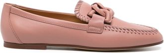 Tod's Kate braided-detailed loafers - women - Calf Leather/Calf Leather/Calf Leather - 37 - Pink