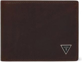 Guess Roma Genuine Leather Wallet - Heren - Portefeuilles - Bruin - ONE Size - Accessoires