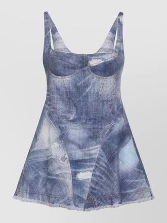 Roberto Cavalli cotton sleeveless mini dress