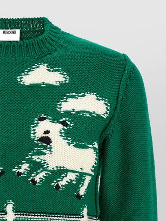 Moschino virgin wool patterned jumper